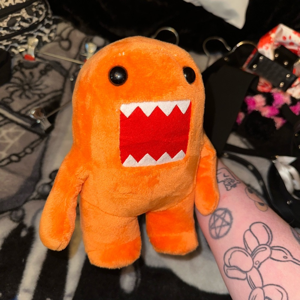 Licensed Kellytoy Japanese Domo-Kun 10" Soft Orange Plush Doll